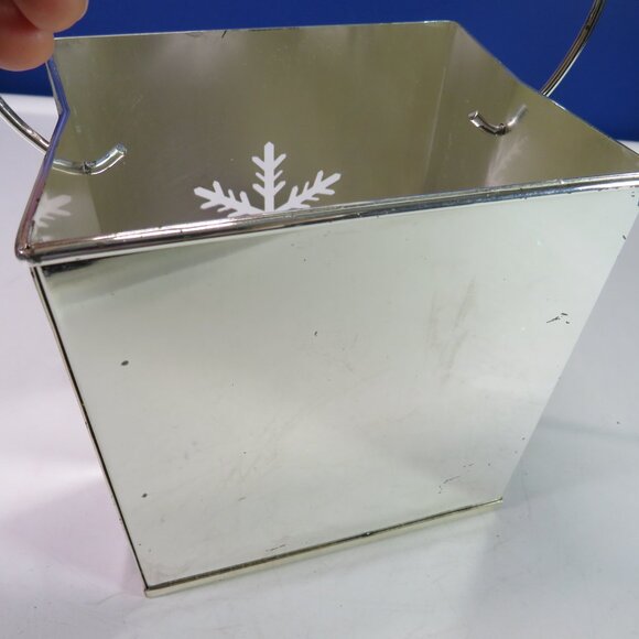 Heavy Metal Snowflake Luminary Votive w Mirror Finish Thick Metal - Picture 11 of 16